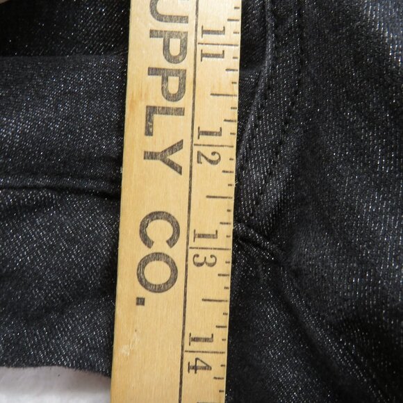 Diane Gilman DG2 Jeans Womens Size 22W Black Glitter Denim Straight Leg - Picture 11 of 13